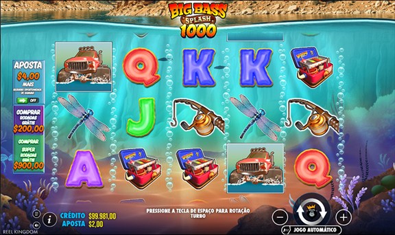 Jogando Big Bass Splash 1000